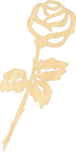 Róża drewniana 15 cm (P1134)