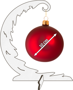 Stojak świąteczny na bombkę o śr. 10 cm biały (P1071B18)
