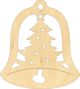 Dzwonek choinka  Zawieszka świąteczna (P1164W51)