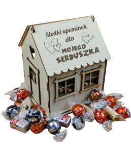 Walentynkowy Domek - pudełko na cukierki  (P1345W13)