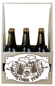 Niezbędnik piwosza - Skrzynka na piwo z emblematem  (P1242W15)