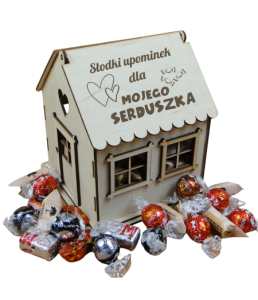 (P1345W13) Walentynkowy Domek - pudełko na cukierki