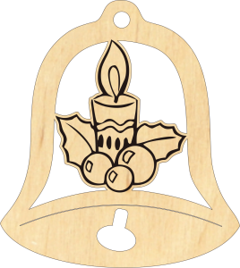 Dzwonek świeczka Zawieszka świąteczna (P1164W63)