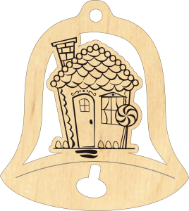 Dzwonek domek Zawieszka świąteczna (P1164W64)
