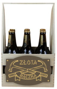 (P1242W2) Złota rączka - Skrzynka na piwo z emblematem