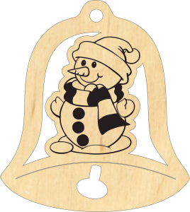 Dzwonek bałwanek Zawieszka świąteczna (P1164W68)