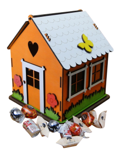 (P1109W1) Wielkanocny domek - pudełko na cukierki