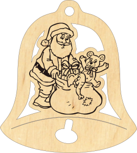 Dzwonek mikołaj Zawieszka świąteczna (P1164W65)