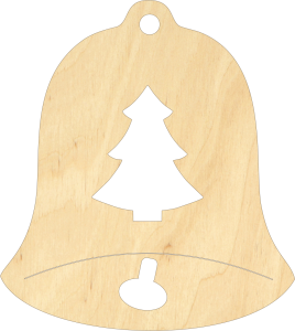 Dzwonek Bożonarodzeniowa zawieszka 8 cm (BN4W16)