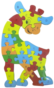 Drewniane puzzle Żyrafa mała (P642Z10)