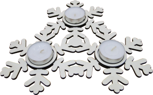 Śnieżynki - Świecznik na 3 tealighty (P1055W5)