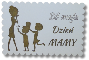 (P968W121) Dla Mamy - kartka drewniana