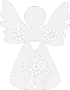 Zawieszka świąteczna aniołek BIAŁY (P1269W4)