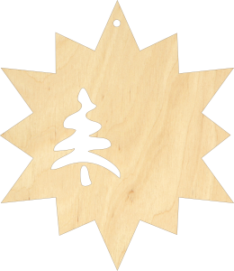 Gwiazda Bożonarodzeniowa zawieszka 8 cm (BN4W38)