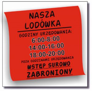 (P1410W1) Karteczka wesołe motto - magnes na lodówkę