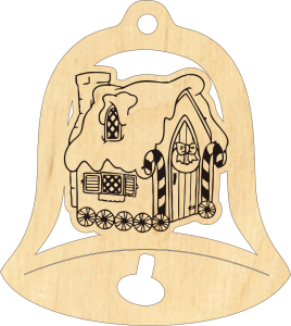 Dzwonek domek Zawieszka świąteczna (P1164W73)