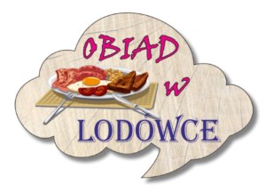 (P1409W1)  Chmurka Obiad w lodowce - magnes na lodówkę