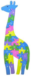 (P642Z8) Drewniane puzzle Żyrafa