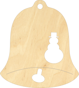 Dzwonek Bożonarodzeniowa zawieszka 8 cm (BN4W21)