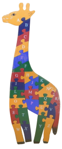 (P642Z9) Drewniane puzzle Żyrafa