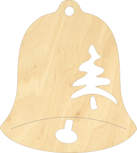 Dzwonek Bożonarodzeniowa zawieszka 8 cm (BN4W25)