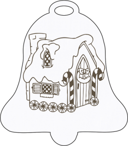 Dzwonek Zawieszka świąteczna grawerowana (P1167W31)