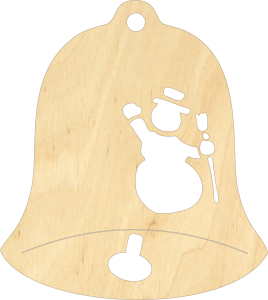 Dzwonek Bożonarodzeniowa zawieszka 8 cm (BN4W26)