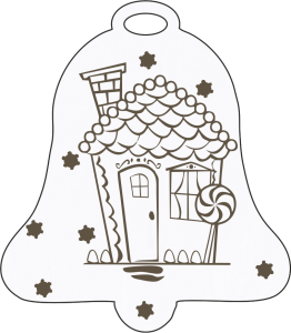 Dzwonek Zawieszka świąteczna grawerowana (P1167W22)