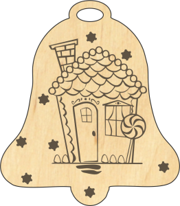 Dzwonek Zawieszka świąteczna grawerowana (P1166W22)