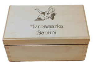 (LH2G3) Herbaciarka Babuni - Pudełko na herbatę z grawerem