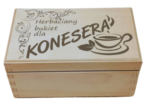 (LH2G32) Herbaciny bukiet dla konesera - Pudełko na herbatę z grawerem