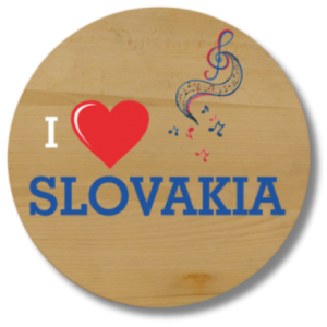 (L184D25SK) I love Slovakia - podkładka drewniana