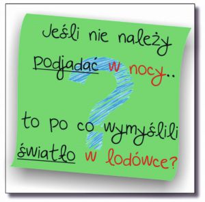 (P1410W3) Karteczka wesołe motto - Światło w lodówce