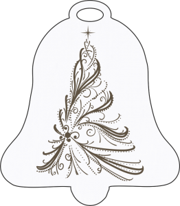 Dzwonek Zawieszka świąteczna grawerowana (P1167W29)