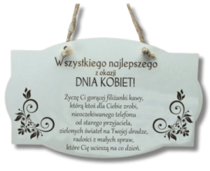 Dzień kobiet zawieszka z życzeniami  (P709W7)