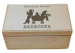 (LH2G43) Górnicze Święto - Barbórka - Pudełko na herbatę z grawerem