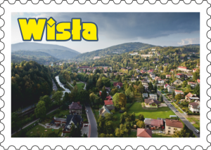 Wisła - magnes znaczek pocztowy  (P1235WIS1)