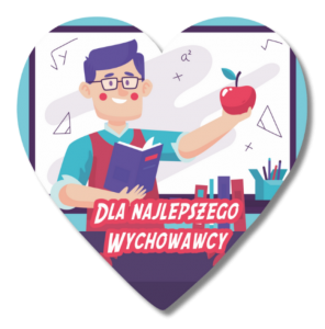 (P828W30) Dla Najlepszego wychowawcy - serce magnes