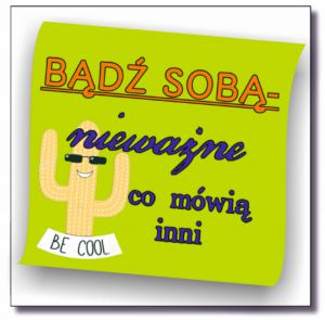 (P1410W8) Karteczka wesołe motto - Bądź sobą