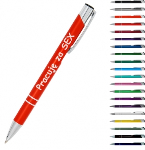 PRACUJĘ ZA SEX długopis grawerowany (P233D57)