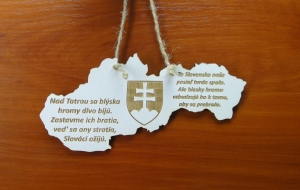 Hymn Słowacji - zawieszka grawerowana (P602SK)