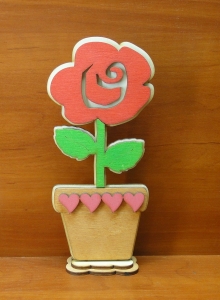 Kwiat doniczka róża (P319)