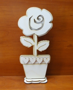 Kwiat doniczka róża (P915)