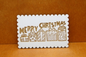 Boże Narodzenie - kartka drewniana (P968W74)