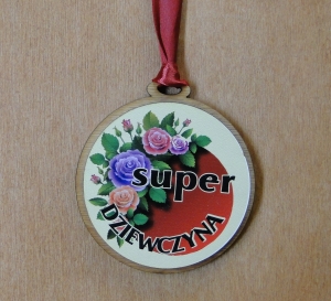 Super Dziewczyna - Medal drewniany (P364W13)