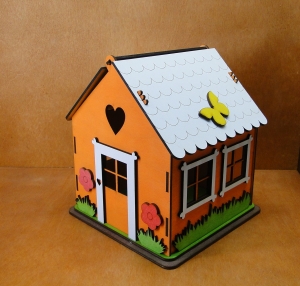 Wielkanocny domek - pudełko na cukierki (P1109W1)