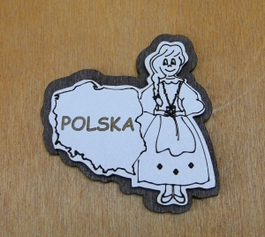 Polska - magnes z podkładem (P440W11)