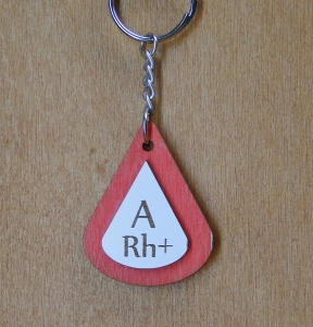 A Rh+  grupa krwi brelok (P855W5)