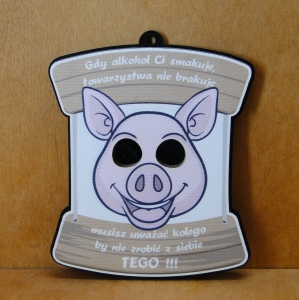 Lusterko świnia - zawieszka (P25W1)