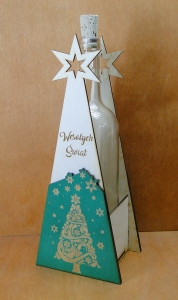 Świąteczny stojak choinka z butelką (P1158W2)
